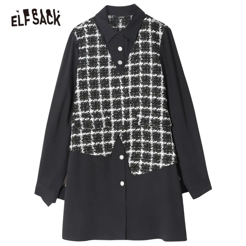 ELFSACK Black Plaid Tweed Knit Casual Short Dress Women 2020 Spring Green Vintage Patchwork Fake Two Pieces Ladies Daily Dresses
ELFSACK Black Plaid Tweed Knit Casual Short Dress Women 2020 Spring Green Vintage Patchwork Fake Two Pieces Ladies Daily Dresses