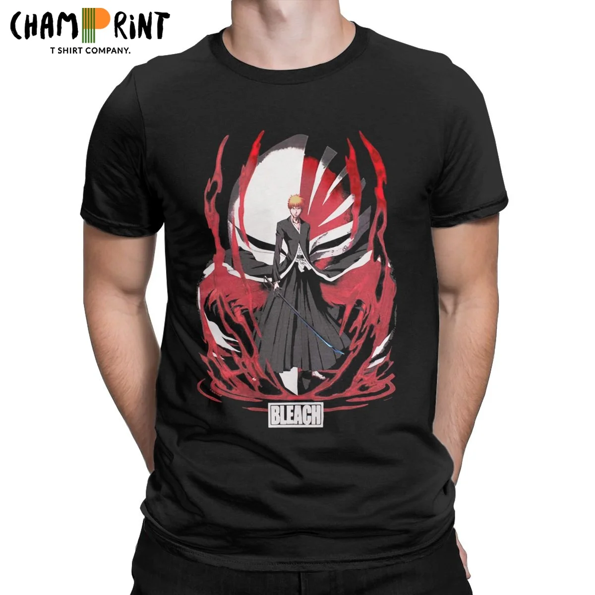 Ichigo Bleach Manga Men's T Shirts Grim Reaper Anime Awesome Tees Short Sleeve Round Collar T-Shirt 100% Cotton Adult Clothing
Ichigo Bleach Manga Men's T Shirts Grim Reaper Anime Awesome Tees Short Sleeve Round Collar T-Shirt 100% Cotton Adult Clothing