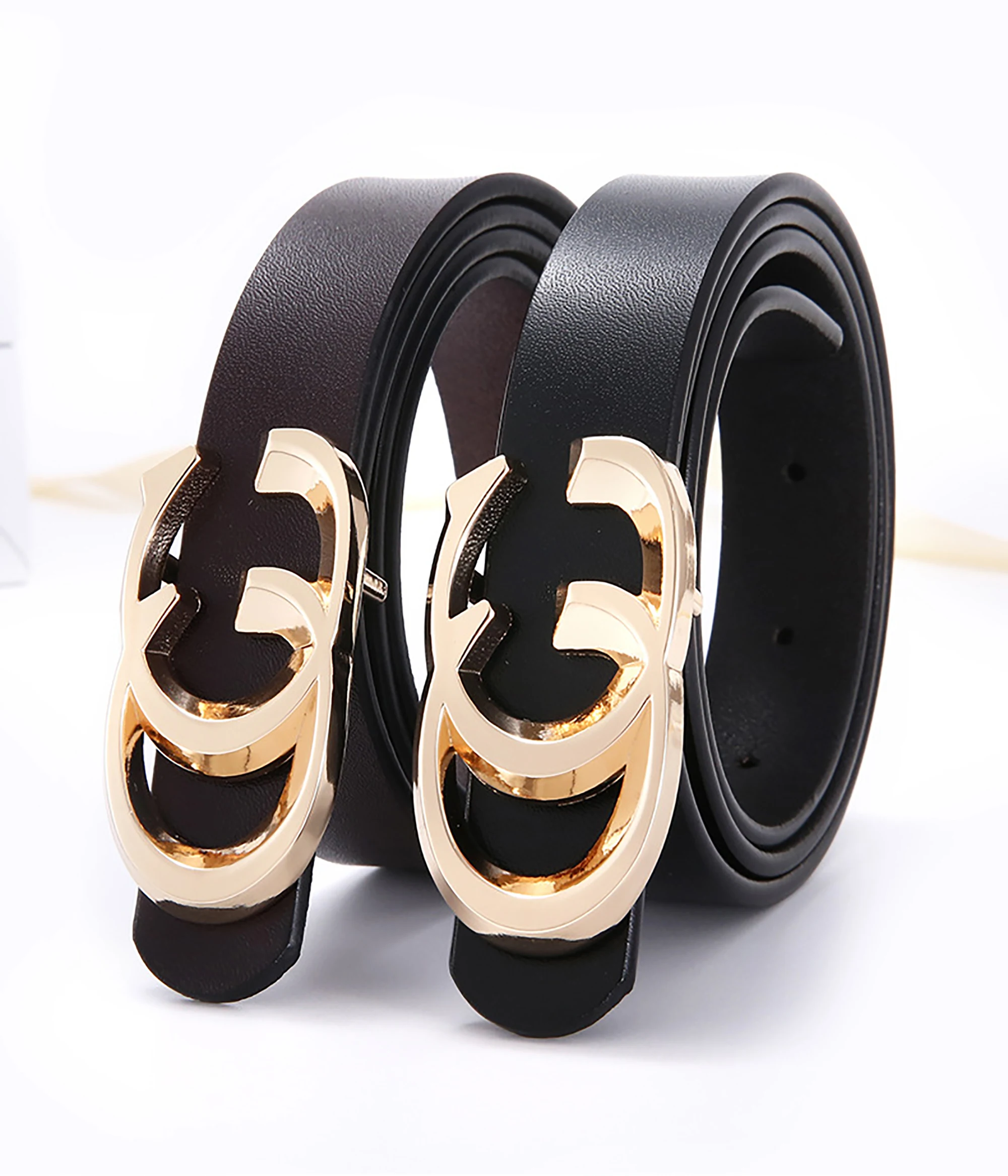 Women's Light Luxury Gold Buckle High-quality Black Belt With A Shirt With Fashionable Casual All-match Trousers
Women's Light Luxury Gold Buckle High-quality Black Belt With A Shirt With Fashionable Casual All-match Trousers