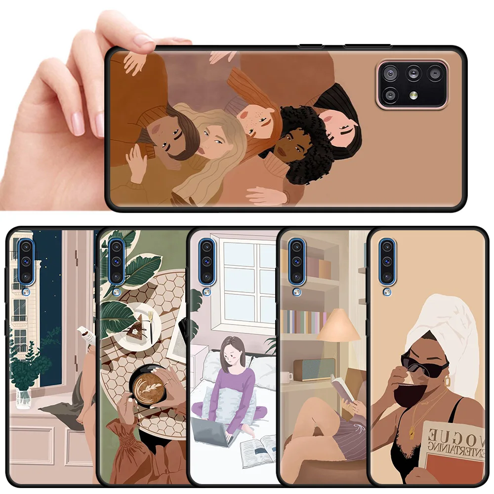 Girls' Leisure Time Painting Back Case for Samsung Galaxy A51 A21s A12 A71 A31 A52 A32 5G A02s A72 A41 A11 A51 A42 Phone Bag
Girls' Leisure Time Painting Back Case for Samsung Galaxy A51 A21s A12 A71 A31 A52 A32 5G A02s A72 A41 A11 A51 A42 Phone Bag