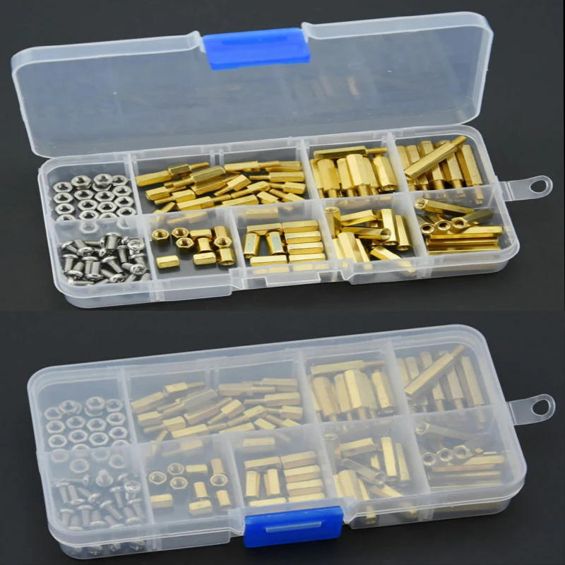 120Pcs M3 Male Female Brass Standoff Spacer PCB Board Hex Screws Nut Assortment 
120Pcs M3 Male Female Brass Standoff Spacer PCB Board Hex Screws Nut Assortment