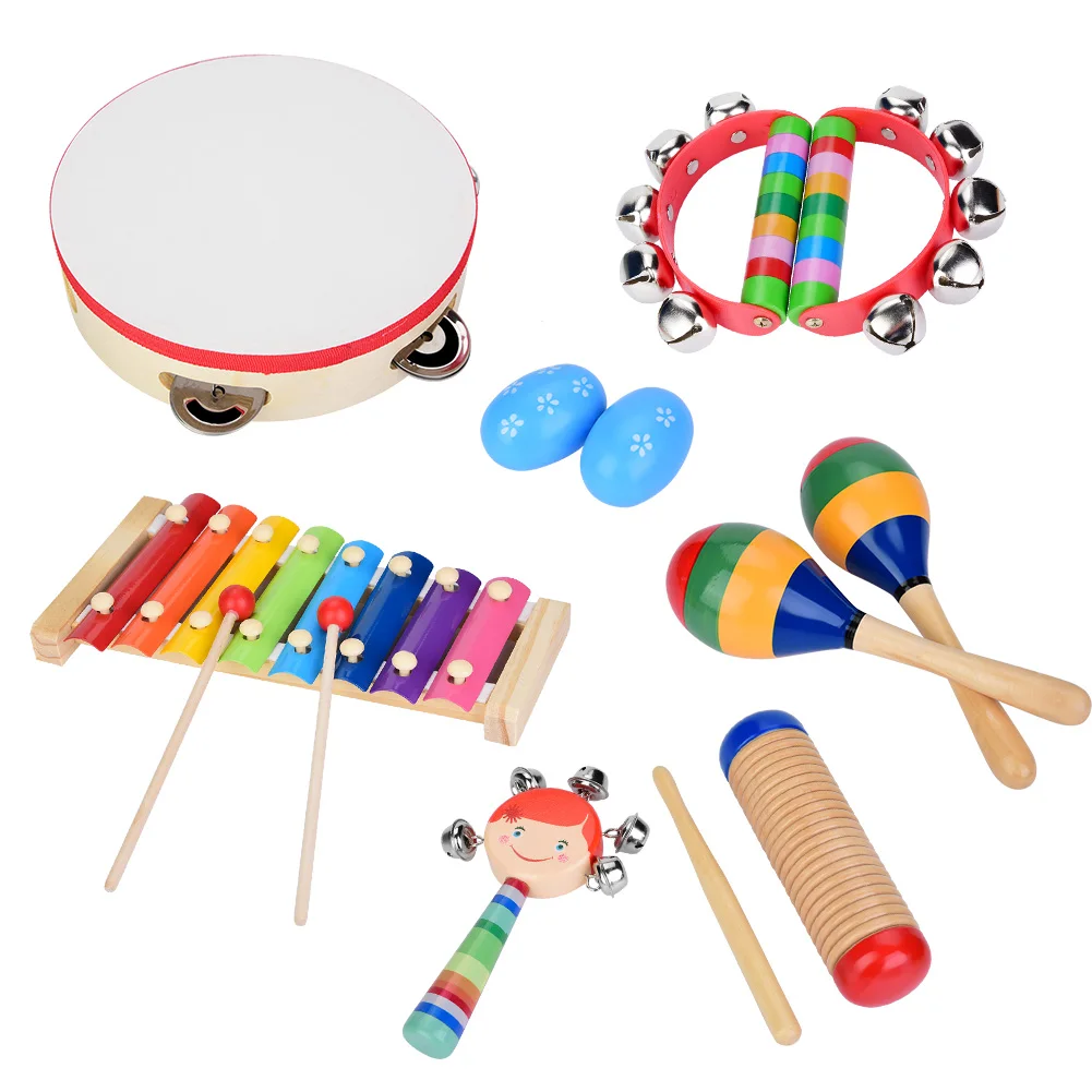 13 Pcs Toddler Musical Instruments Toys Kids Wooden Percussion Toy for Kids Preschool Education 8 Tone Xylophone Set
13 Pcs Toddler Musical Instruments Toys Kids Wooden Percussion Toy for Kids Preschool Education 8 Tone Xylophone Set