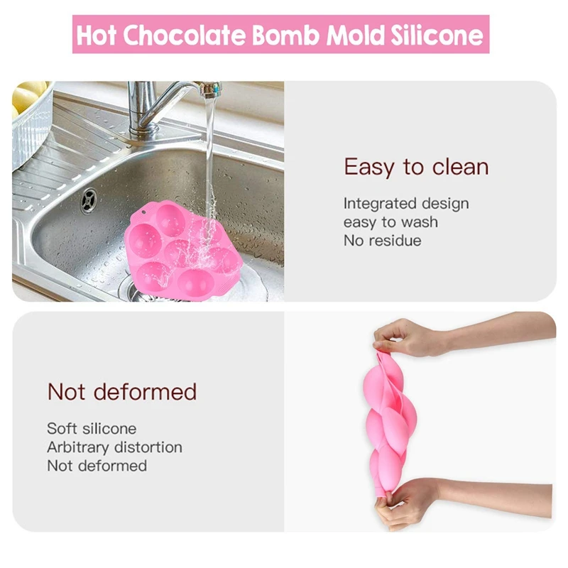 2 PCS 7 Holes Circle Round Ball Half Semi Sphere Silicone Mold for Baking, Dome Mousse, Chocolate Bombs, Jelly, Pudding
2 PCS 7 Holes Circle Round Ball Half Semi Sphere Silicone Mold for Baking, Dome Mousse, Chocolate Bombs, Jelly, Pudding