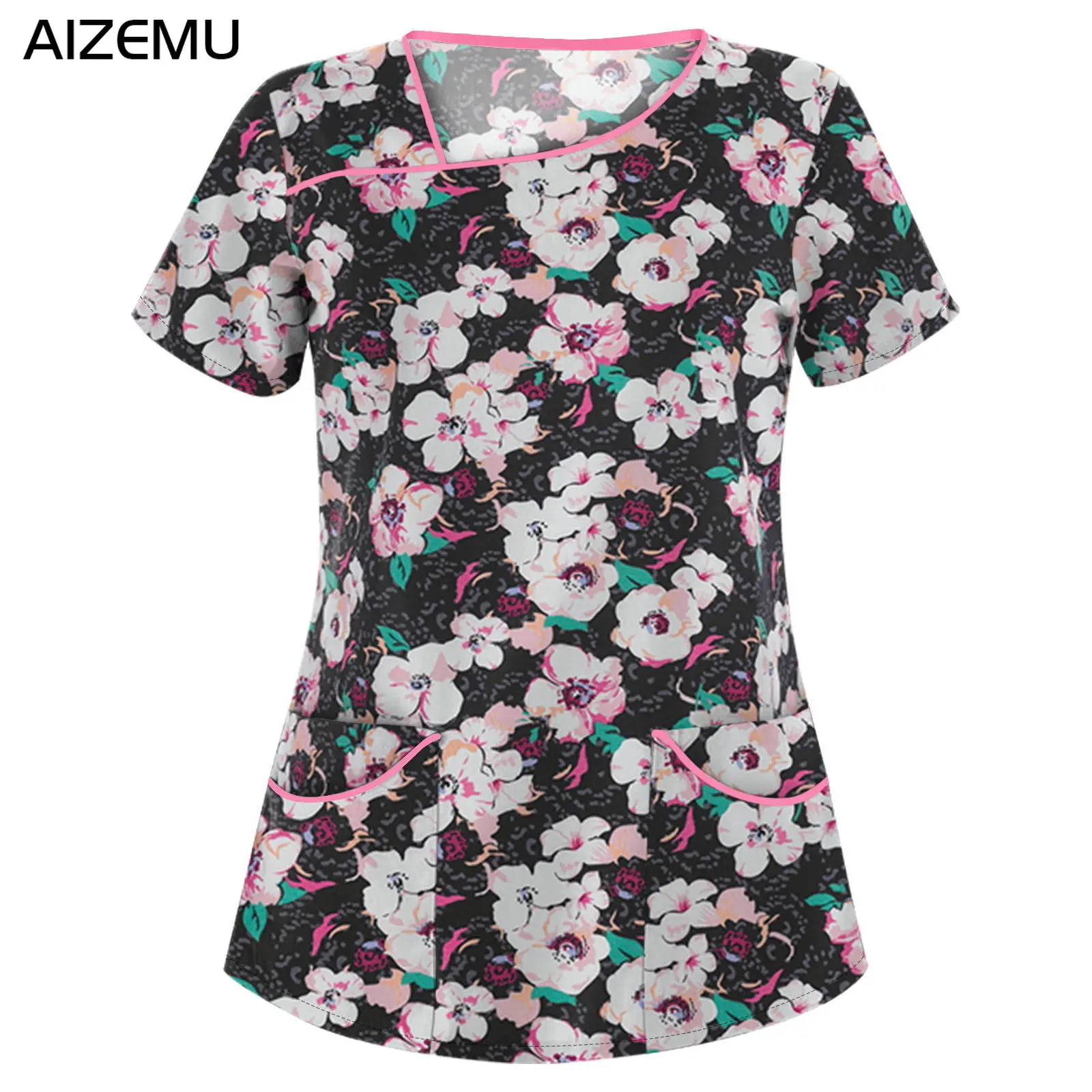 Scrub Top with pocket Medical Uniforms Flower Printed Nurse Uniforms WomenV Neck Shirt Surgical Doctor Workwear Nurse clothes
Scrub Top with pocket Medical Uniforms Flower Printed Nurse Uniforms WomenV Neck Shirt Surgical Doctor Workwear Nurse clothes