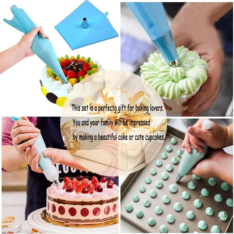 8 pieces of brand new reusable silicone piping bag icing piping cream pastry bag DIY kitchen cake decoration tool
8 pieces of brand new reusable silicone piping bag icing piping cream pastry bag DIY kitchen cake decoration tool