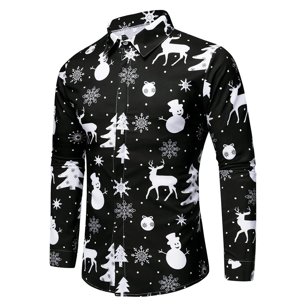 Men Long Sleeve Shirt Christmas Shirt Banquet Holiday Snowflake Elk Printed Tops Fashion Cartoon Xmas Men Long Sleeve Shirt
Men Long Sleeve Shirt Christmas Shirt Banquet Holiday Snowflake Elk Printed Tops Fashion Cartoon Xmas Men Long Sleeve Shirt