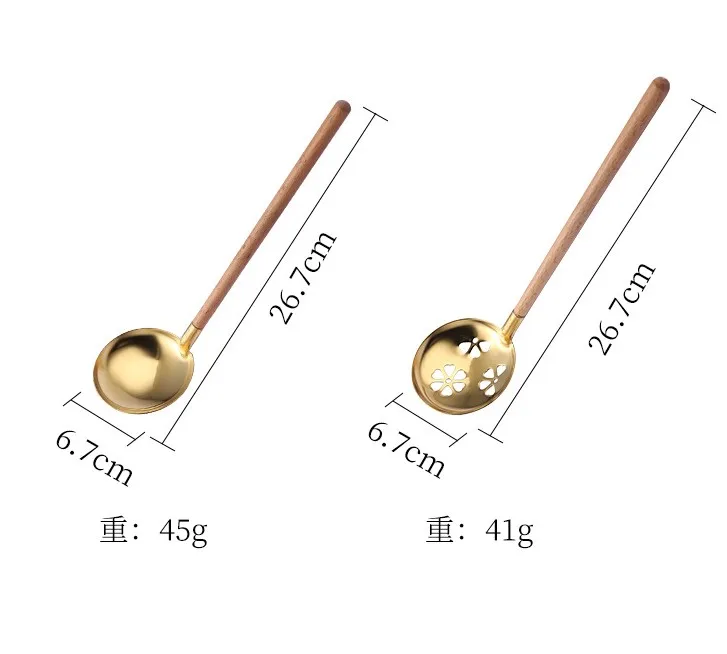 2 Pcs/Set Stainless Steel Cooking Tool Matt Polish Long Handle Soup Ladle Skimmer Copper Utensil Tool Soup Spoon Kitchen Tool
2 Pcs/Set Stainless Steel Cooking Tool Matt Polish Long Handle Soup Ladle Skimmer Copper Utensil Tool Soup Spoon Kitchen Tool