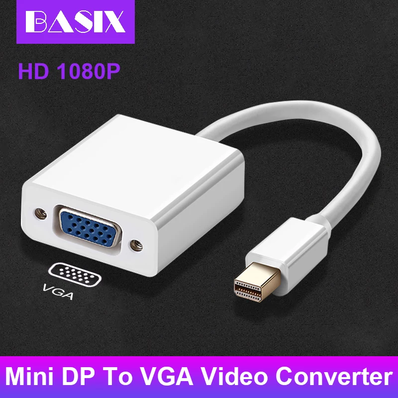 Видео адаптер Mini DP к VGA 1080p Thunderbolt Дисплей порт кабели Vga для Apple Macbook Pro Air |