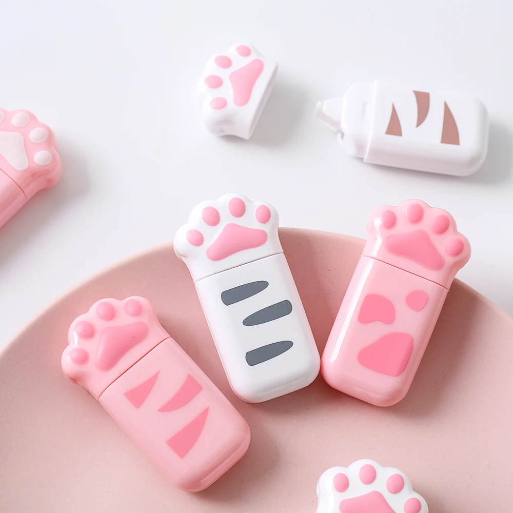Twingo в виде кошачьей лапки Портативный Корректирующая лента Kawaii Женская белая