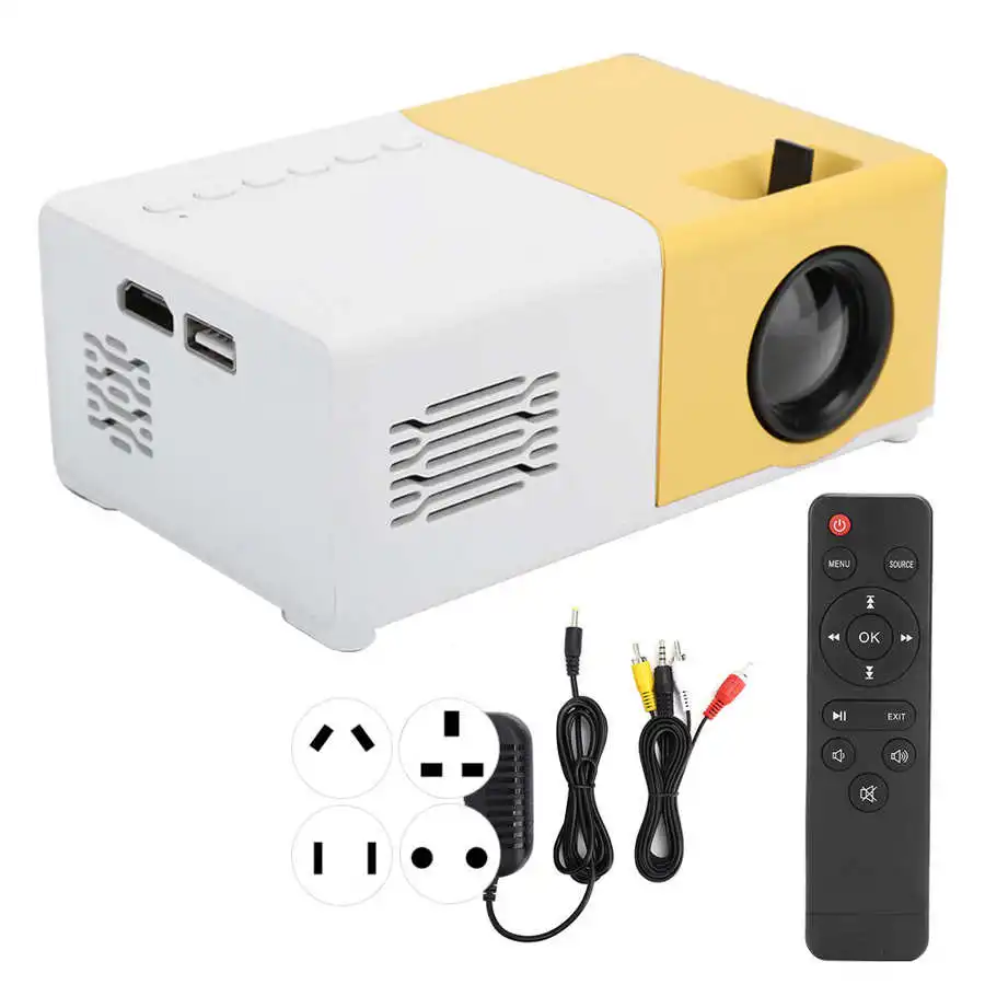 Светодиодный видео проектор портативный мини 1080P HDMI USB AV пульт дистанционного