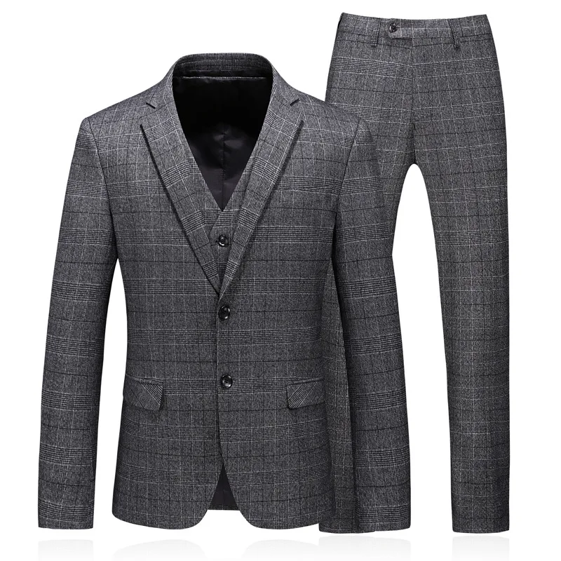 2021 new men's large size suit Korean bridegroom wedding dress fashionable lattice suit three piece suit
2021 new men's large size suit Korean bridegroom wedding dress fashionable lattice suit three piece suit