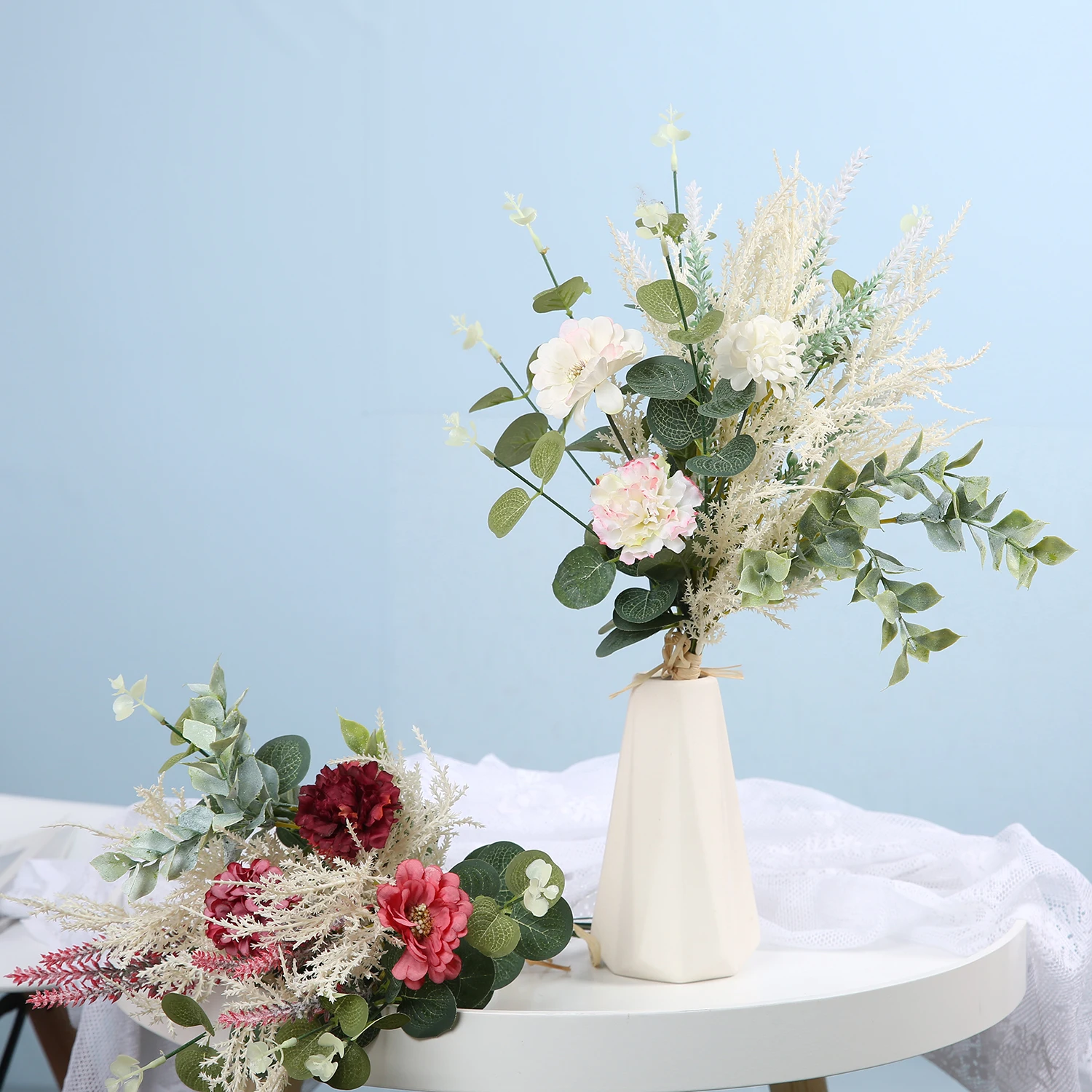 Diy Home Decoration Artificial Bouquet With Peony Eucalyptus Weaves, Wedding Scene Settings, Hotel , Offices,Desktop Display
Diy Home Decoration Artificial Bouquet With Peony Eucalyptus Weaves, Wedding Scene Settings, Hotel , Offices,Desktop Display
