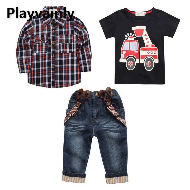 Boy Suit 2021 New Baby plaid shirt+Short Sleeve T-Shirt+jeans pants Fashion 3PCS Outfits Set Baby Clothes E100218
Boy Suit 2021 New Baby plaid shirt+Short Sleeve T-Shirt+jeans pants Fashion 3PCS Outfits Set Baby Clothes E100218
