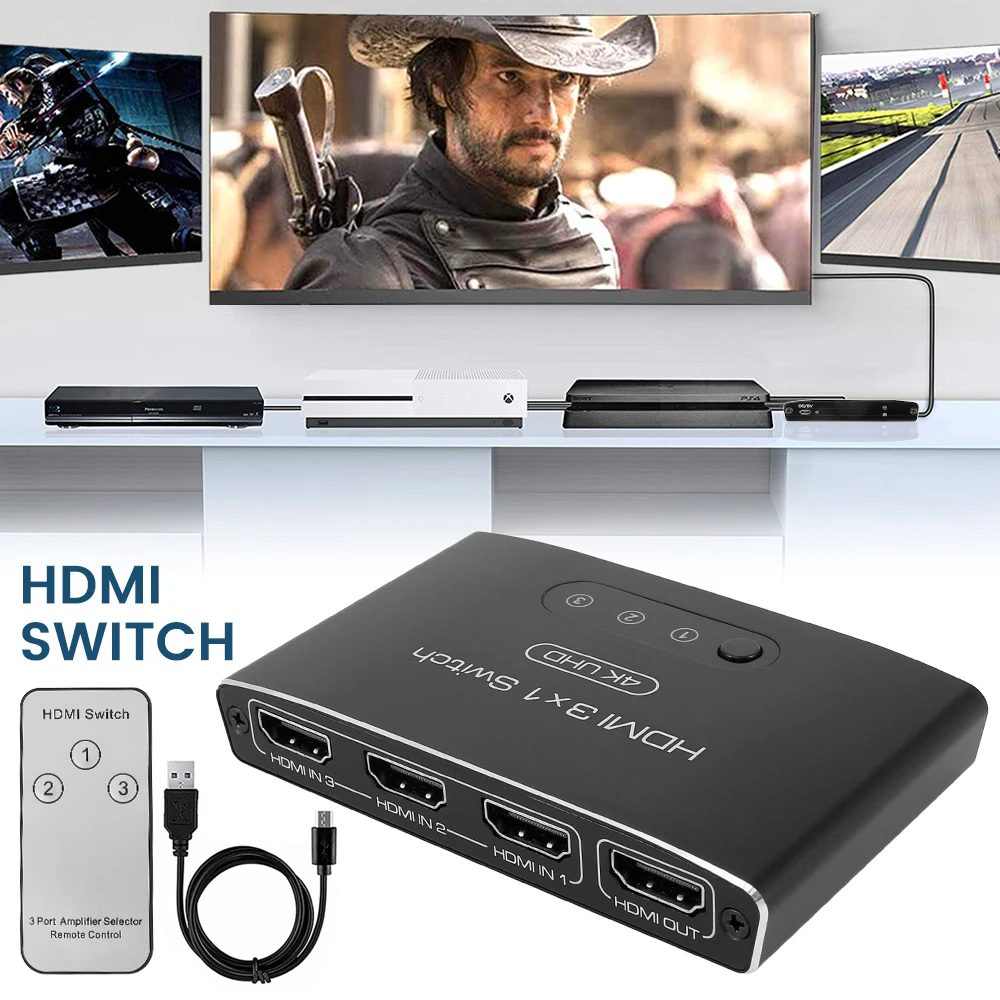 HDMI-совместимый переключатель 3 порта 4K переключатель сплиттер переключатель 3x1 Ultra HD видео 1080P для DVD HDTV Xbox PS3 PS4
HDMI-совместимый переключатель 3 порта 4K переключатель сплиттер переключатель 3x1 Ultra HD видео 1080P для DVD HDTV Xbox PS3 PS4