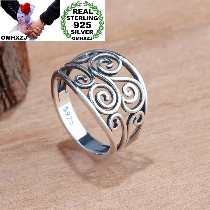 OMHXZJ RR1055 Wholesale European Fashion Woman Girl Party Birthday Wedding Gift Vintage Hollow Out Flower 925 Tai Silver Ring
OMHXZJ RR1055 Wholesale European Fashion Woman Girl Party Birthday Wedding Gift Vintage Hollow Out Flower 925 Tai Silver Ring