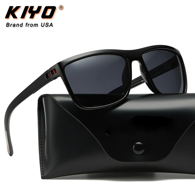 

KIYO Brand 2020 New Women Men Square Polarized Sunglasses PC Classic Sun Glasses High Quality UV400 Driving Eyewear 3839