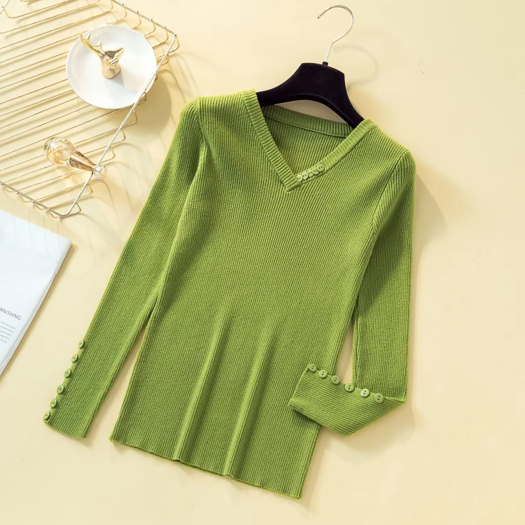 New fashion Core yarn sweater sweater for women New knitted sweater slim and comfortable Solid sweater in Autumn 7251 50
New fashion Core yarn sweater sweater for women New knitted sweater slim and comfortable Solid sweater in Autumn 7251 50