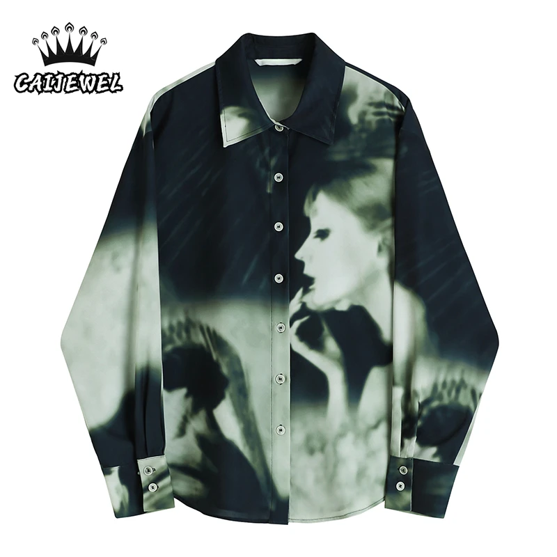 Women Shirt New 2022 Summer Vintage Tie Dye Printing Long Sleeve Polo Collar Harajuku Trend Baggy TOP Casual Boyfriend Blouse
Women Shirt New 2022 Summer Vintage Tie Dye Printing Long Sleeve Polo Collar Harajuku Trend Baggy TOP Casual Boyfriend Blouse