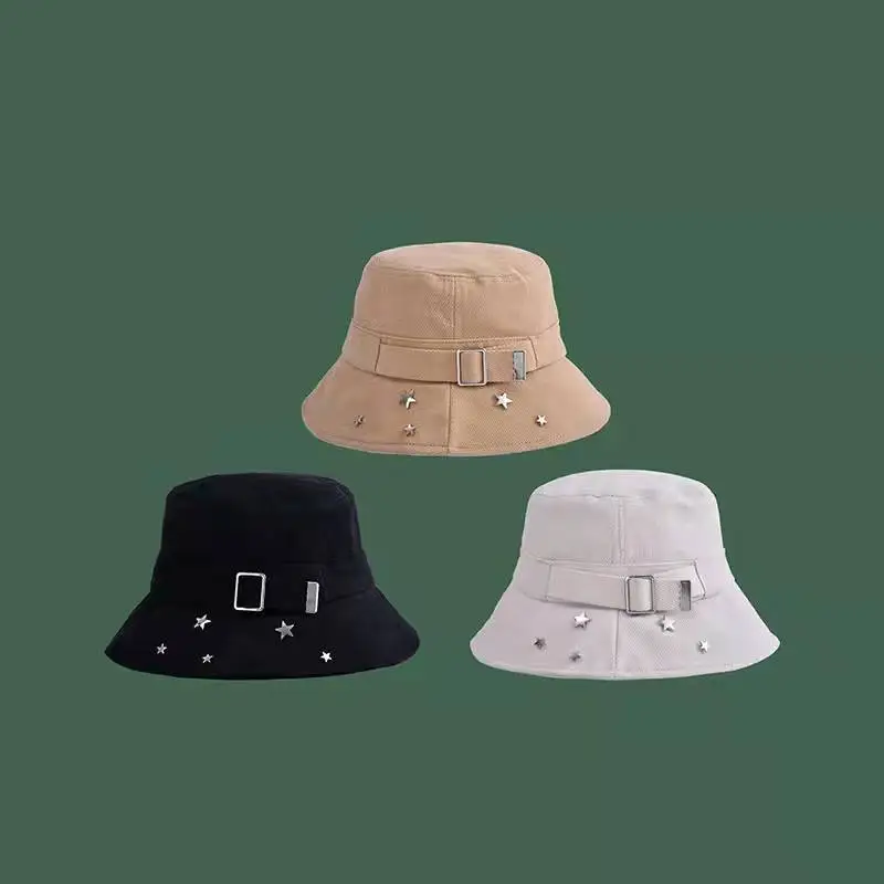 New Cap Female Button Versatile Basin Hat Fashion Star Fashion Fisherman Hat Hats for Women Women's Bucket Fisherman's Beach 
New Cap Female Button Versatile Basin Hat Fashion Star Fashion Fisherman Hat Hats for Women Women's Bucket Fisherman's Beach