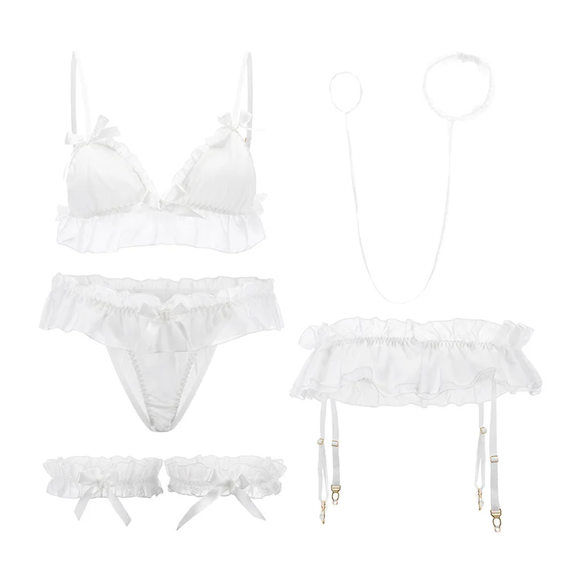 Temperament and interest clothing The new chiffon ruffled bra is sweet and cute Three-point fun suit
Temperament and interest clothing The new chiffon ruffled bra is sweet and cute Three-point fun suit