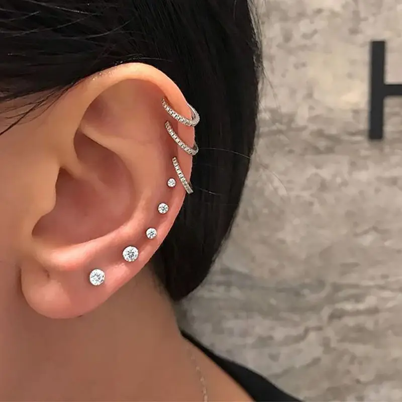 8pcs/6pcs Fashion Piercing Earrings Set of Women Jewelry Creative Retro Simple Single Ear Earrings Zircon Bijouteria Arete
8pcs/6pcs Fashion Piercing Earrings Set of Women Jewelry Creative Retro Simple Single Ear Earrings Zircon Bijouteria Arete