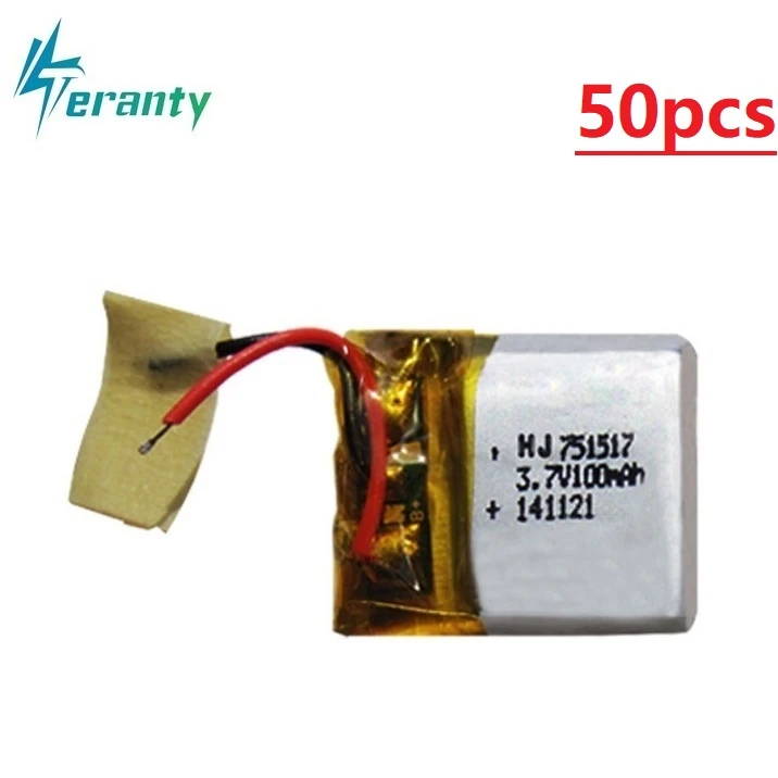 3.7v 100mah 751517 30c Lipo battery for Cx10 CX-10 CX-12 JJ810 820 828 V646 2.4g Rc Quadcopter Spare Parts 50pcs 3.7v Battery
3.7v 100mah 751517 30c Lipo battery for Cx10 CX-10 CX-12 JJ810 820 828 V646 2.4g Rc Quadcopter Spare Parts 50pcs 3.7v Battery