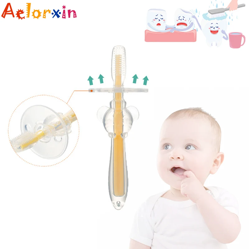 Soft Silicone Toothbrush High Quality Baby Teether Toys Teething Dental Care Toothbrush Nursing Gift for Infant
Soft Silicone Toothbrush High Quality Baby Teether Toys Teething Dental Care Toothbrush Nursing Gift for Infant