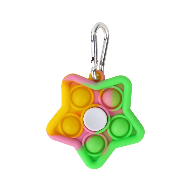 Five-pointed Star Dimple Keychain Toy Shape Push Bubble Sensory Squeeze Toys Simple Dimple Fidget Autism Relief Stress Desktop
Five-pointed Star Dimple Keychain Toy Shape Push Bubble Sensory Squeeze Toys Simple Dimple Fidget Autism Relief Stress Desktop