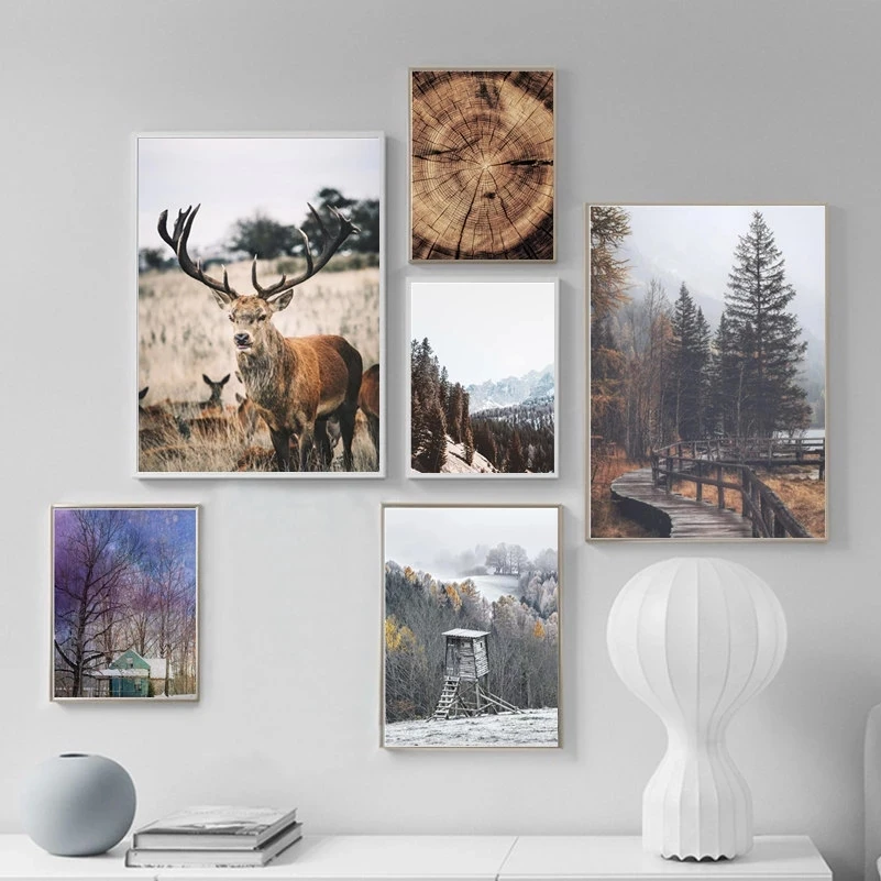 Nordic Canvas Painting Autumn Winter Forest Posters Lovely Deer Drawings Modern Wall Art Picture for Living Room Home Decoration
Nordic Canvas Painting Autumn Winter Forest Posters Lovely Deer Drawings Modern Wall Art Picture for Living Room Home Decoration
