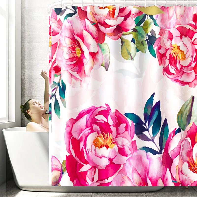 Floral Printed Bath Mat Set Polyester Waterproof Shower Curtain and Bath Mat Set Waterproof Bathroom Curtain with Hooks Set
Floral Printed Bath Mat Set Polyester Waterproof Shower Curtain and Bath Mat Set Waterproof Bathroom Curtain with Hooks Set
