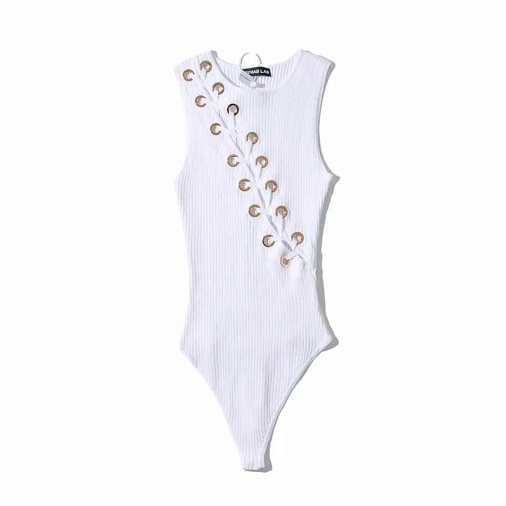 TVVOVVIN Korean Slim O-neck Criss-cross Bandage Knitted Bodysuits Solid Color Hollow Out Sleeveless Jumpsuit 3XPR
TVVOVVIN Korean Slim O-neck Criss-cross Bandage Knitted Bodysuits Solid Color Hollow Out Sleeveless Jumpsuit 3XPR