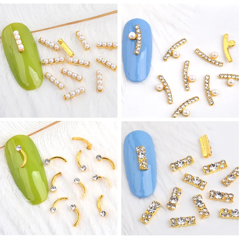 High Quality Nail Art Alloy Jewelry Various Shapes Pearl Rhinestones Embellishment Decorations DIY Nail Accessories 
High Quality Nail Art Alloy Jewelry Various Shapes Pearl Rhinestones Embellishment Decorations DIY Nail Accessories