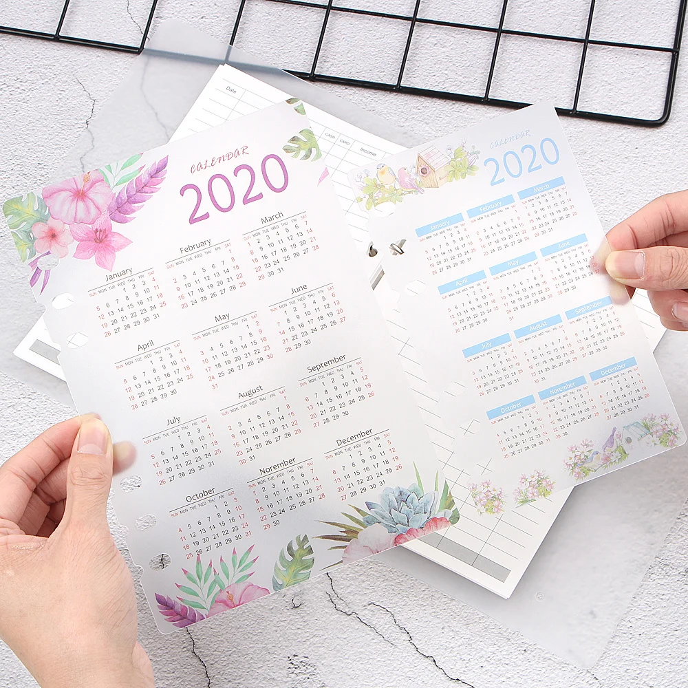 1 PCS 2020 Year Calendar 6 Holes Index Divider Diary Binder Weekly Planner Notebooks A5 A6 Office School Stationery Supplies
1 PCS 2020 Year Calendar 6 Holes Index Divider Diary Binder Weekly Planner Notebooks A5 A6 Office School Stationery Supplies