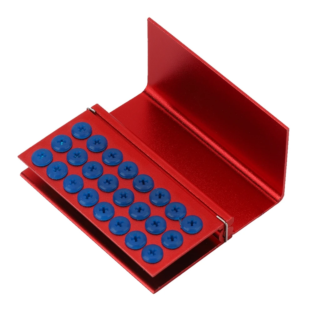 24 Holes With Silicone Pad Aluminium Alloy Disinfection Box Dental High-speed Needle Burs Holder Autoclavable Dentist Tool Red
24 Holes With Silicone Pad Aluminium Alloy Disinfection Box Dental High-speed Needle Burs Holder Autoclavable Dentist Tool Red