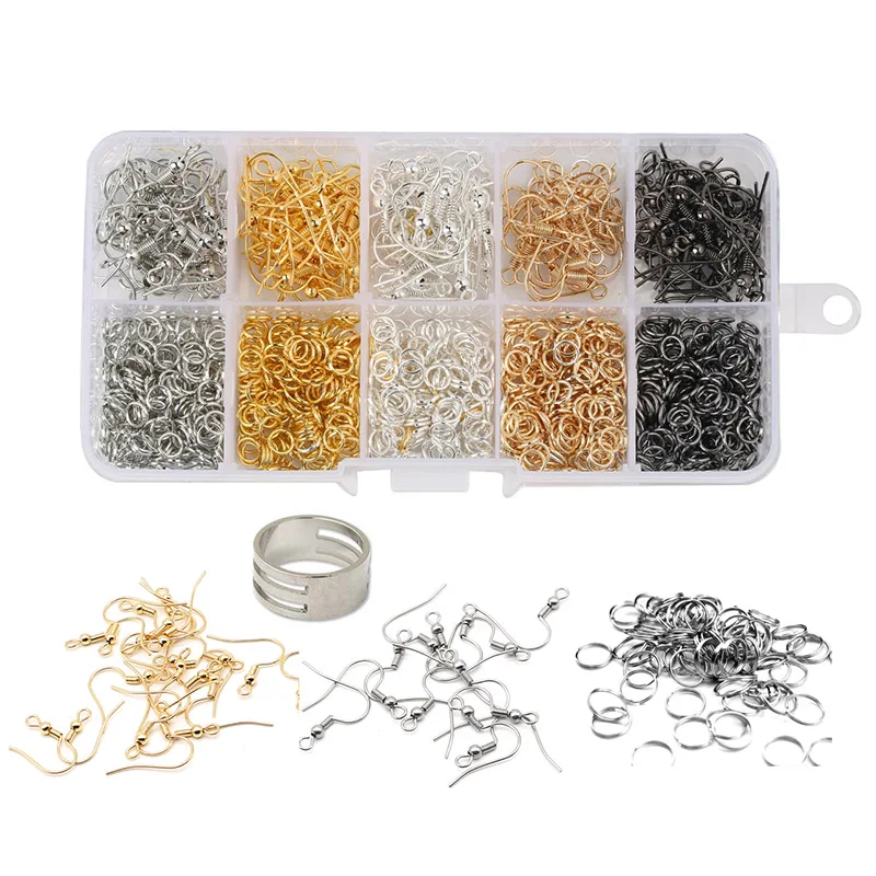 100g DIY Jewelry Accessories Ear Hook Open Ring PP Box Pack Electroplating in five colors
100g DIY Jewelry Accessories Ear Hook Open Ring PP Box Pack Electroplating in five colors