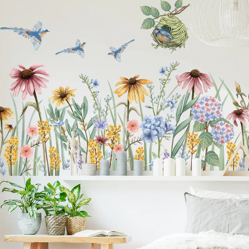 Daisy Flower Skirting Wall Stick Living Room Bedroom Bird Garden Art Plant Flower Kick Foot Line Self-stick Wall Paper Decor
Daisy Flower Skirting Wall Stick Living Room Bedroom Bird Garden Art Plant Flower Kick Foot Line Self-stick Wall Paper Decor