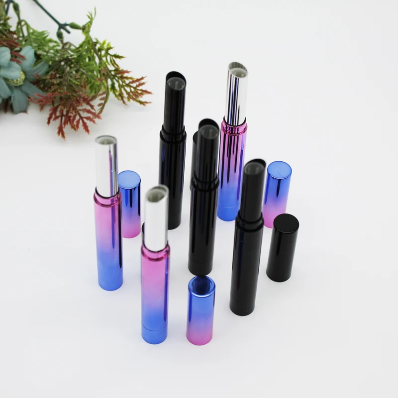 

DIY Empty Lip Balm Container slender lipstick tube with gradient color Direct Filling Empty Cosmetic Containers