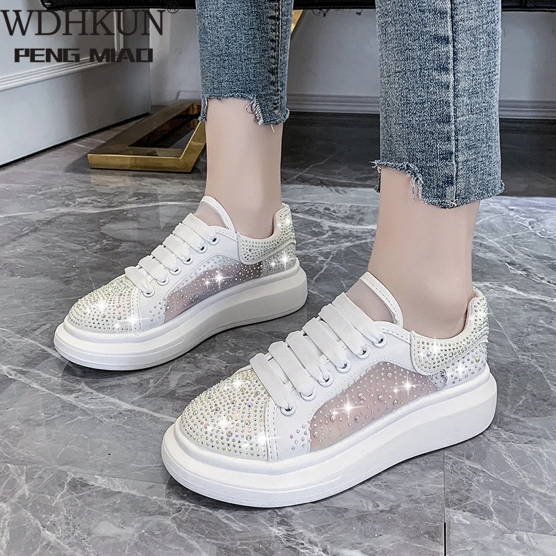 Women's Shoes Autumn Winter New Full Diamond Platform Sneakers Shoes Women Platform Sports White Shine with Rhinestone Shoes
Women's Shoes Autumn Winter New Full Diamond Platform Sneakers Shoes Women Platform Sports White Shine with Rhinestone Shoes