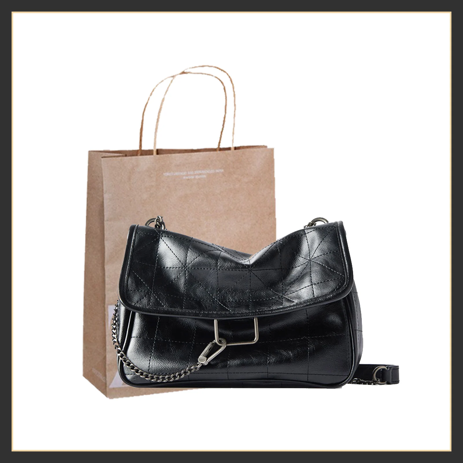Simple leather chain women's bag summer new geometric lines versatile solid single shoulder bag large capacity multi lattice mes
Simple leather chain women's bag summer new geometric lines versatile solid single shoulder bag large capacity multi lattice mes