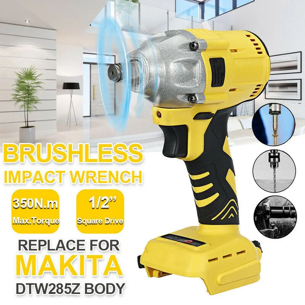 Brushless Cordless Electric Impact Wrench 18V 520Nm Makita Battery Socket Wrench Power Tool Wireless Batteryless and Accessories
Brushless Cordless Electric Impact Wrench 18V 520Nm Makita Battery Socket Wrench Power Tool Wireless Batteryless and Accessories