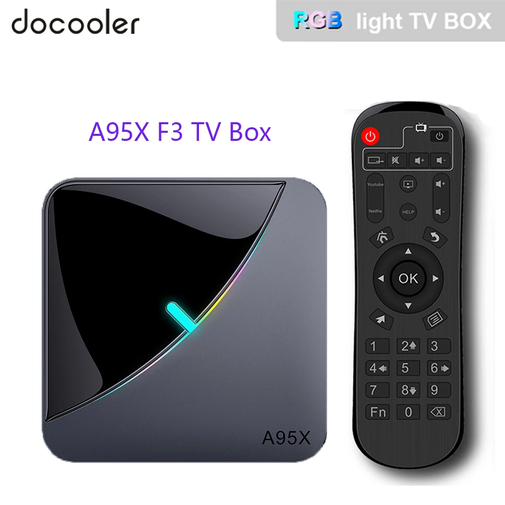 Docooler A95X F3 Android 9 0 ТВ приставка 2 4G/5G WiFi S905X3 BT4.2 Поддержка 8K декодирование RGB