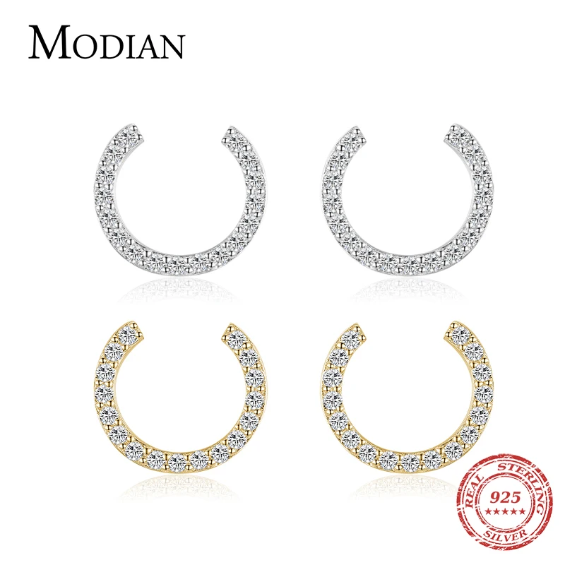 Modian Luxury Gold Color Circle Clear CZ Earring Solid 925 Sterling Silver Round Classic Stud Earrings For Women Fine Jewelry
Modian Luxury Gold Color Circle Clear CZ Earring Solid 925 Sterling Silver Round Classic Stud Earrings For Women Fine Jewelry