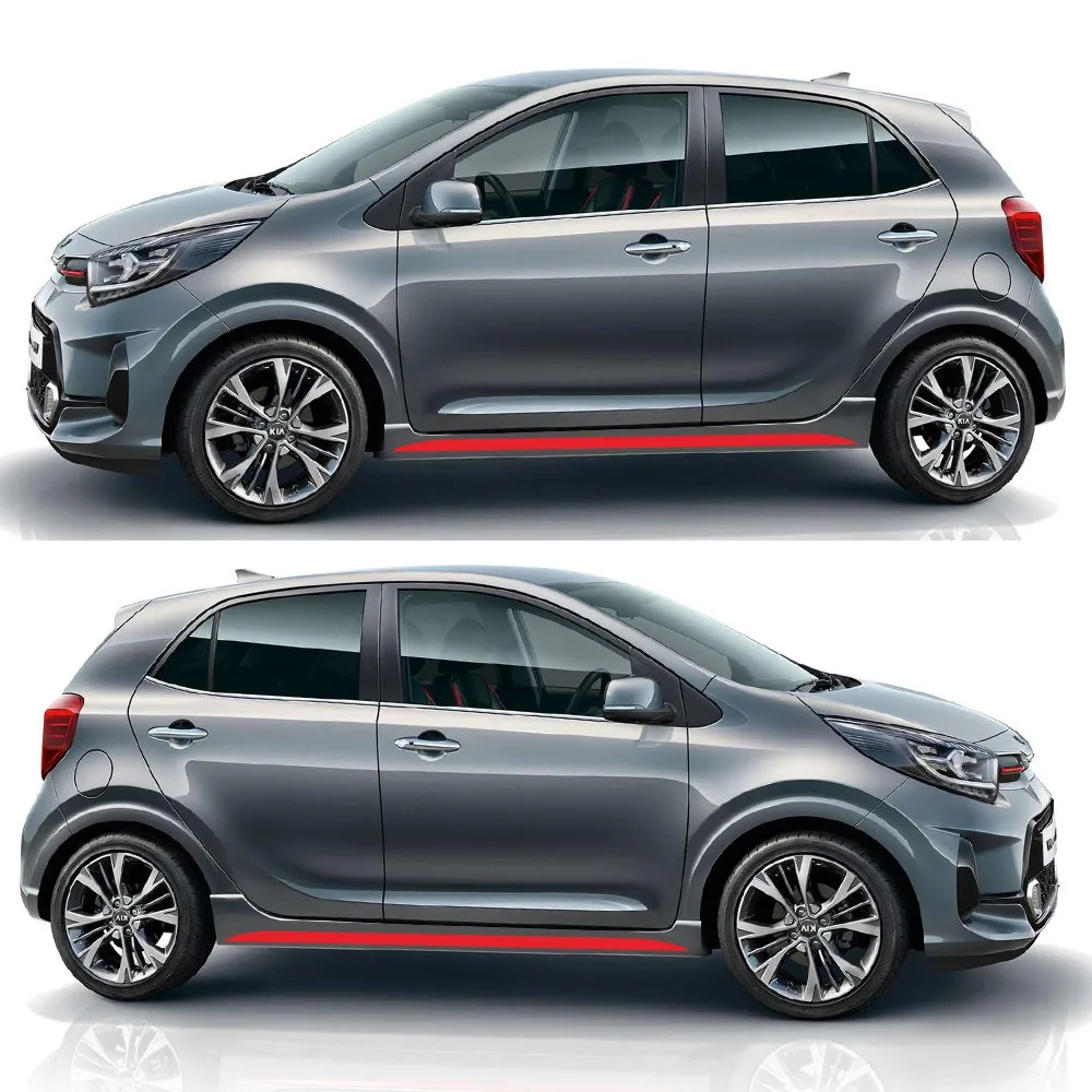 2 шт. виниловые полоски на дверь и боковую юбку Kia Picanto Morning Sports | Автомобили
