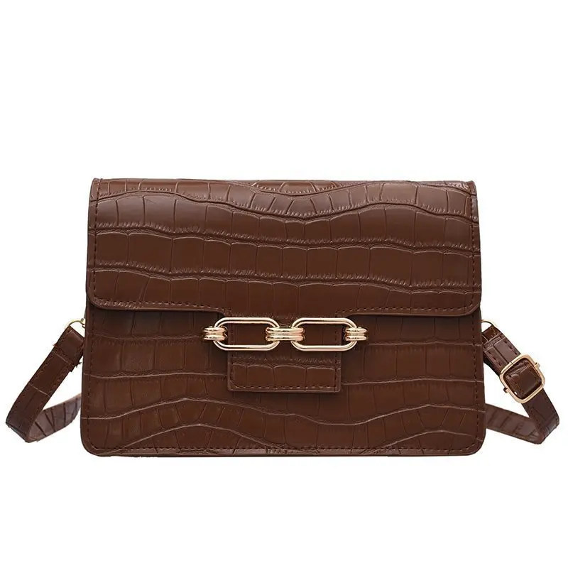 

Модная женская сумка в стиле ретро, новая трендовая однотонная маленькая квадратная сумка, текстурная сумка через плечо, сумка-мессенджер с...
