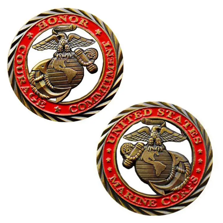 Сувенирная монета корпуса морской пехоты США ажурная Коллекционная боевые
