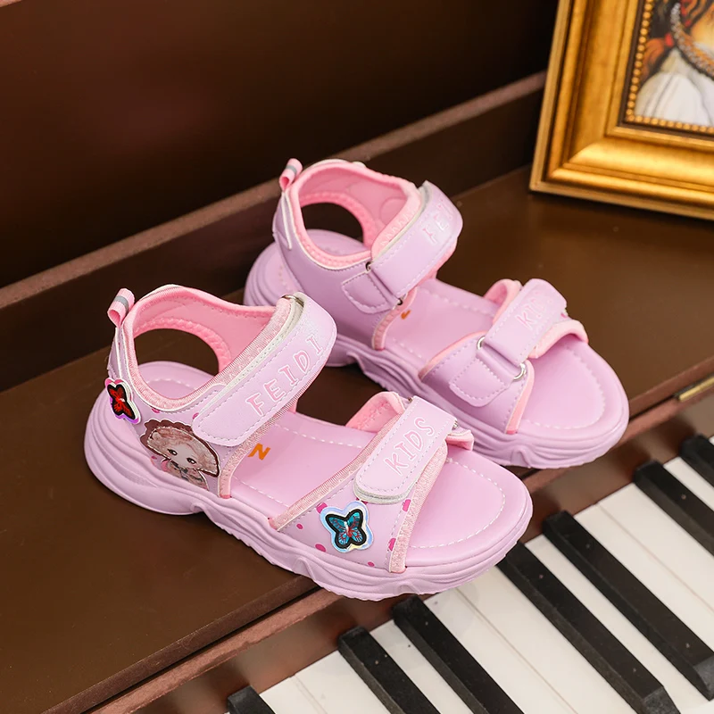 Girls' sandals 2021 new summer middle school students' Fashion Sports Soft soled children's sandals
Girls' sandals 2021 new summer middle school students' Fashion Sports Soft soled children's sandals
