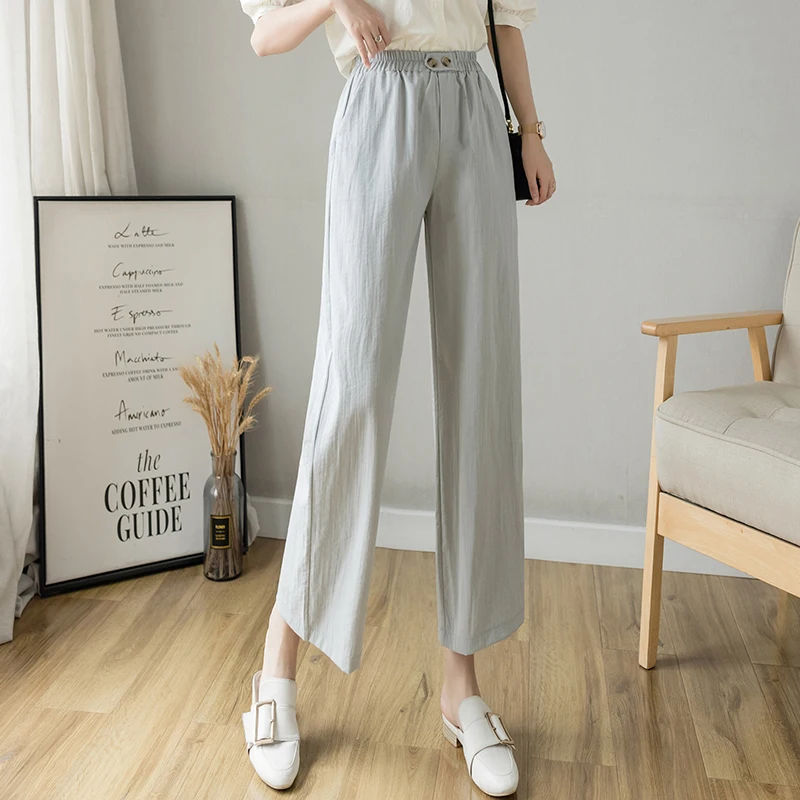 Casual Cotton Linen wide leg Beach pants bohemian loose pants female vintage high waist Solid color straight trousers women
Casual Cotton Linen wide leg Beach pants bohemian loose pants female vintage high waist Solid color straight trousers women