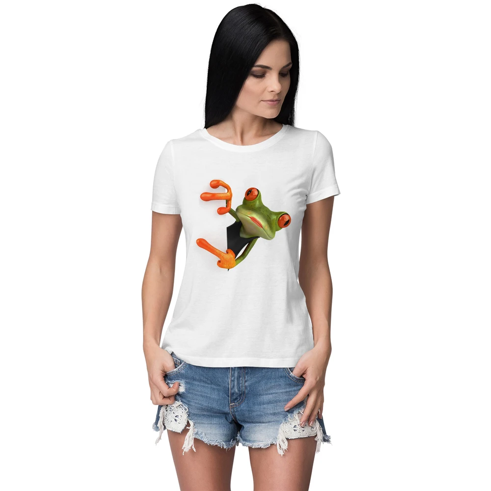 Fashion 3D Vision Printed Funny Frog Graphic Tops Summer New Women Casual T-shirts Harajuku Cute T Shirt Korean Style Top Female
Fashion 3D Vision Printed Funny Frog Graphic Tops Summer New Women Casual T-shirts Harajuku Cute T Shirt Korean Style Top Female