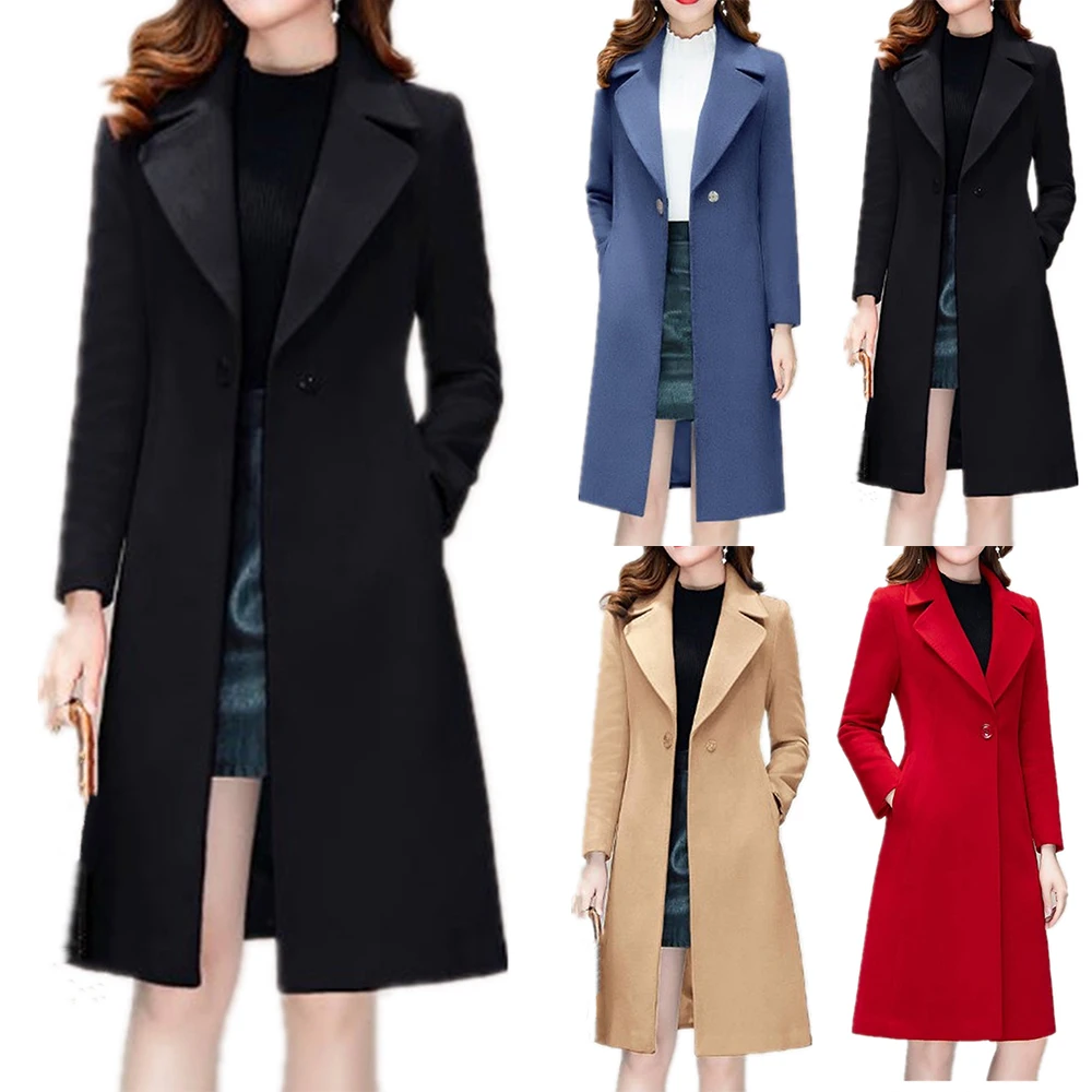 Womens Long Sleeve Plain Winter Jacket Wool Jacket Casual Slim Fit Long Parka Outwear Ladies Plain Office Outwear Tops Clothes
Womens Long Sleeve Plain Winter Jacket Wool Jacket Casual Slim Fit Long Parka Outwear Ladies Plain Office Outwear Tops Clothes
