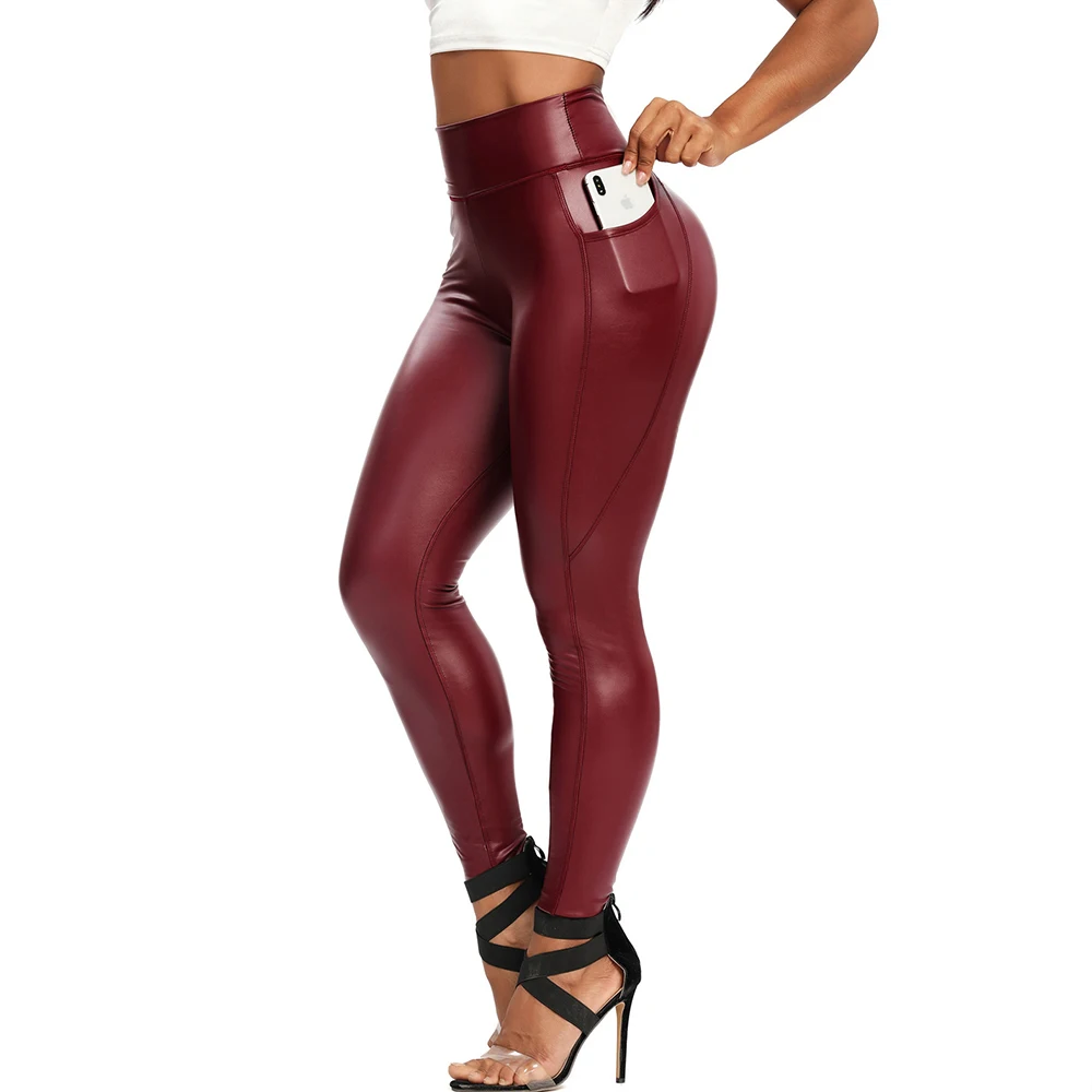 FITTOO PU Faux Leather Leggings with Side Pockets High Waist Smoothy Matte Yoga Pants Workout Gym Clothing Stylish Streetwear
FITTOO PU Faux Leather Leggings with Side Pockets High Waist Smoothy Matte Yoga Pants Workout Gym Clothing Stylish Streetwear